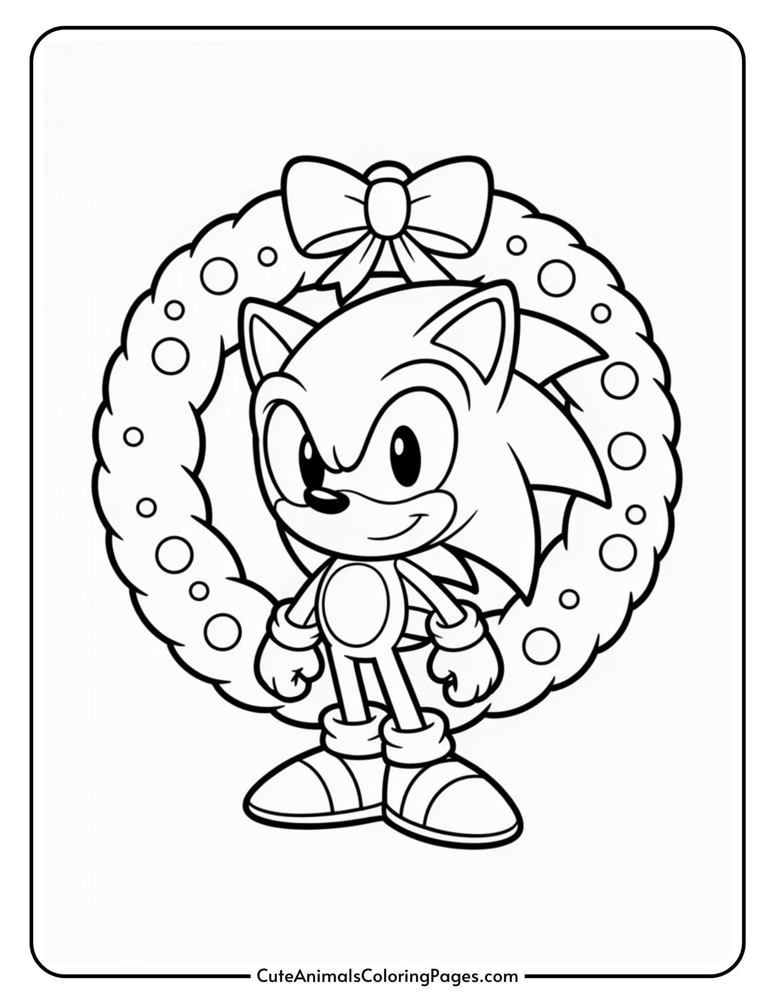 Sonic Christmas Coloring Pages (9 Printable Pages) - Cute Animals ...
