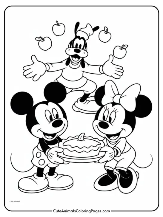 Thanksgiving Disney Coloring Pages (12 Pages To Color)