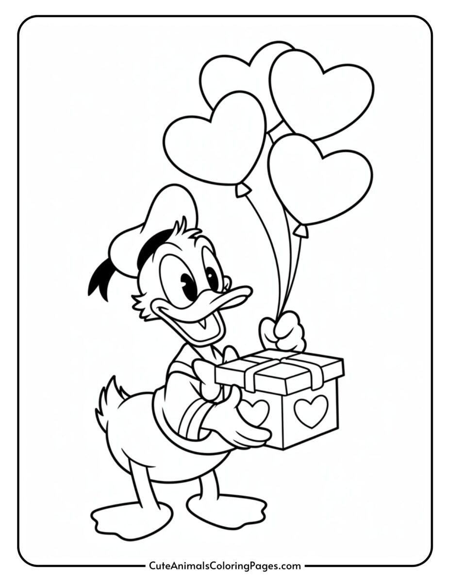 Disney Valentines Coloring Pages (13 Pages To Print) - Cute Animals ...