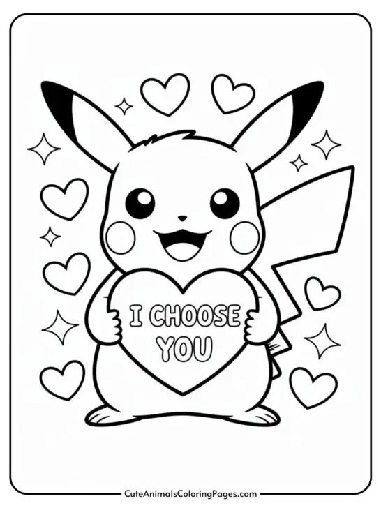 Pokemon Valentines Coloring Pages (14 Pages To Print)