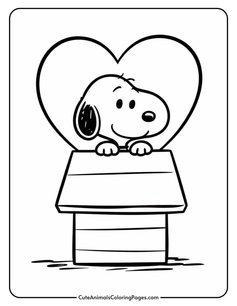 Snoopy Valentine Coloring Pages (26 Printable Pages) Cute Animals