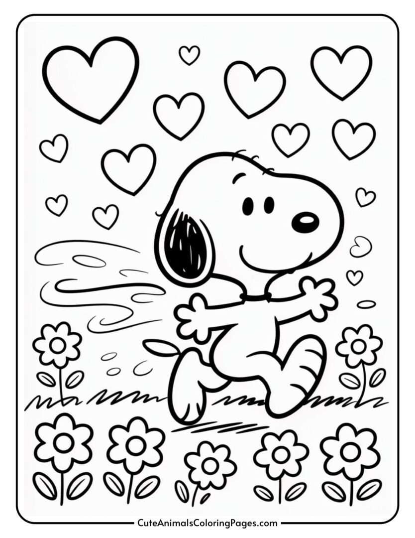 Snoopy Valentine Coloring Pages (26 Printable Pages) Cute Animals