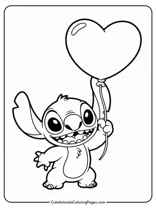 Stitch Valentines Coloring Pages (13 Sheets To Color)