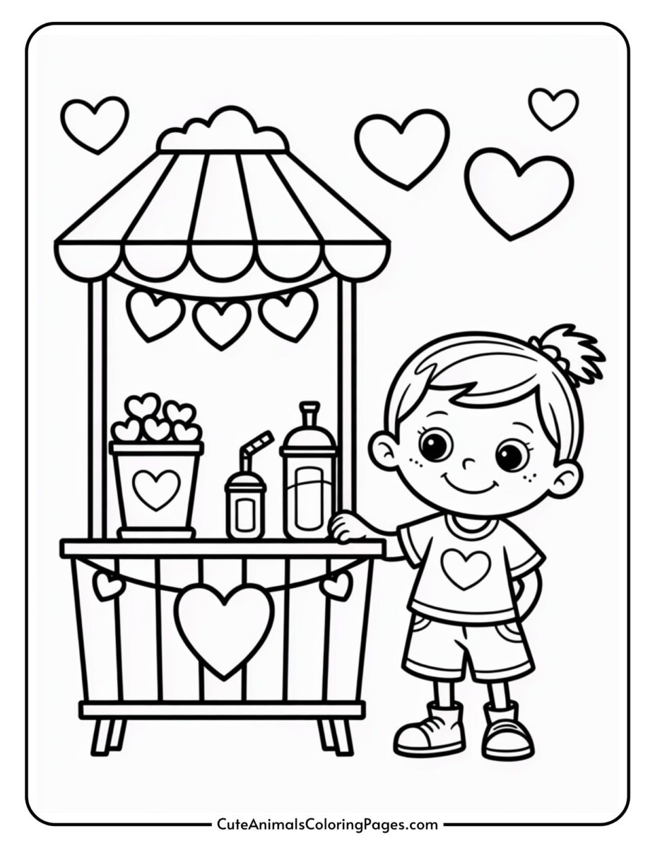 Valentine Coloring Pages For Kids (15 Pages To Color) - Cute Animals ...