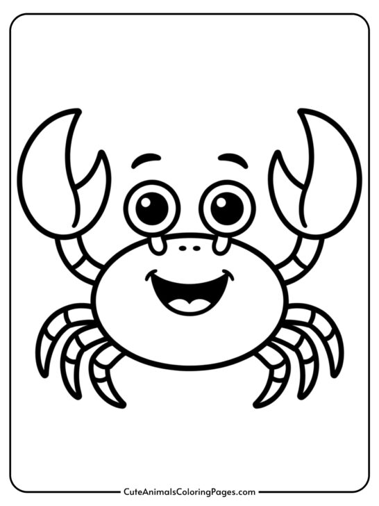 Crab Coloring Page (8 Pages To Print)