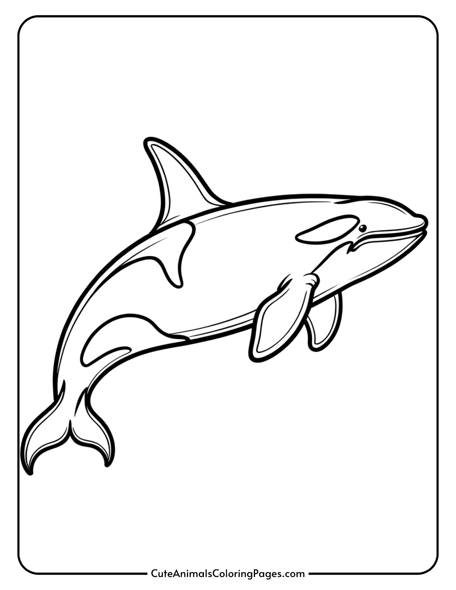 A realistic orca whale with detailed anatomical features and distinctive markings.