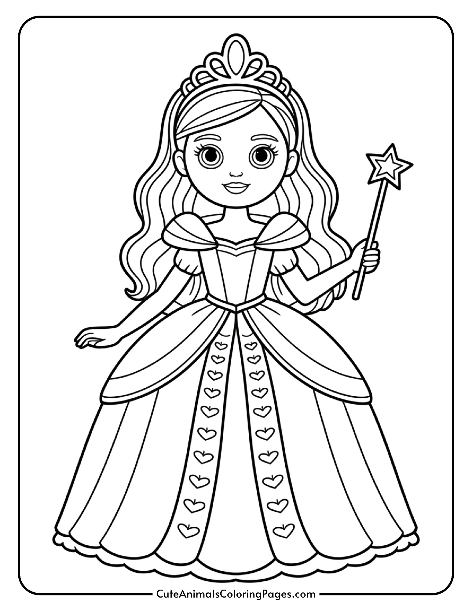 A fashion doll dressed as a princess with a tiara and wand at a festive Halloween celebration.